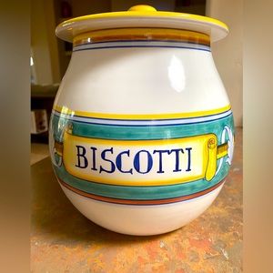 Traditional Tuscan Biscotti Jar